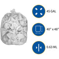 Genuine Joe High-density Can Liners, Clear, 10 / Carton, GJO01758