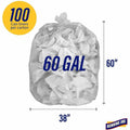 Genuine Joe High-Density Can Liners, Clear, 10 / Carton, GJO01759