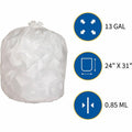 Genuine Joe Heavy-Duty Tall Kitchen Trash Bags, White, 1 Carton, GJO02312