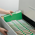 Smead Colored 1/3 Tab Cut Legal Recycled Top Tab File Folder, Green, 8 1/2" Width x 14" Length, 100 / Box, SMD17134