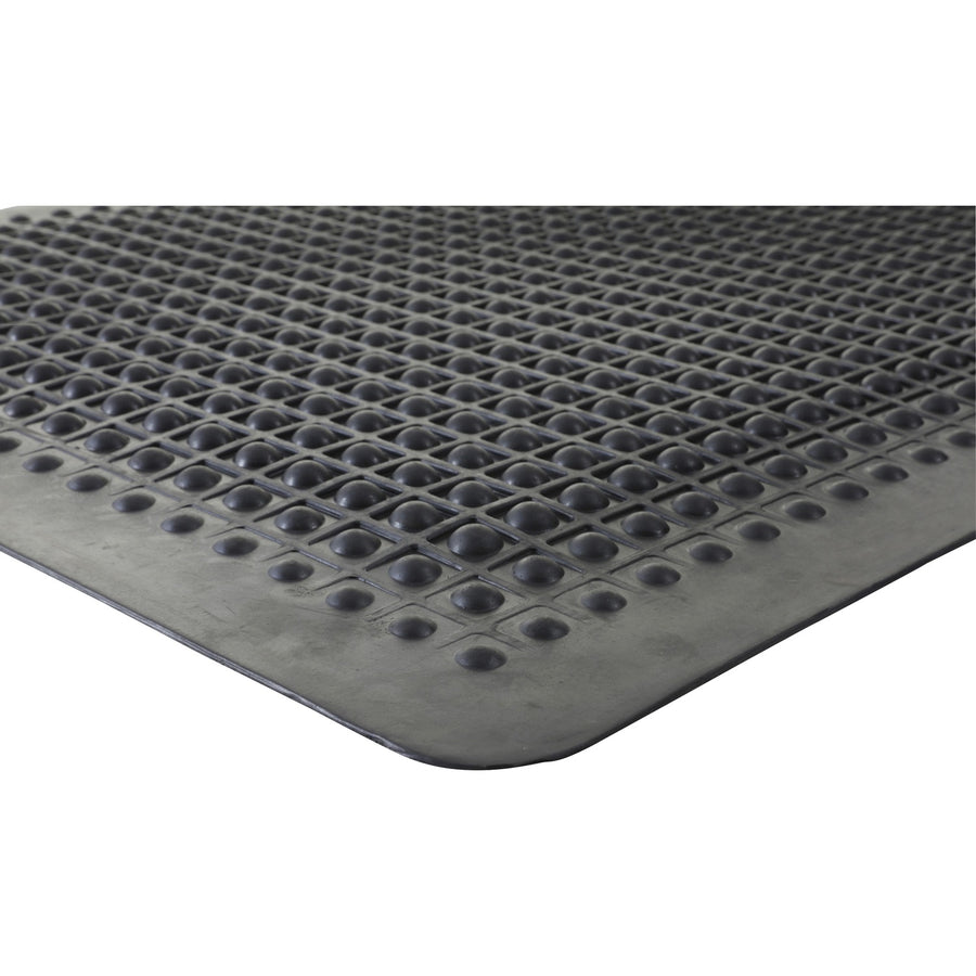 Genuine Joe Flex Step Rubber Anti-Fatigue Mats, Black, /CT — view 1