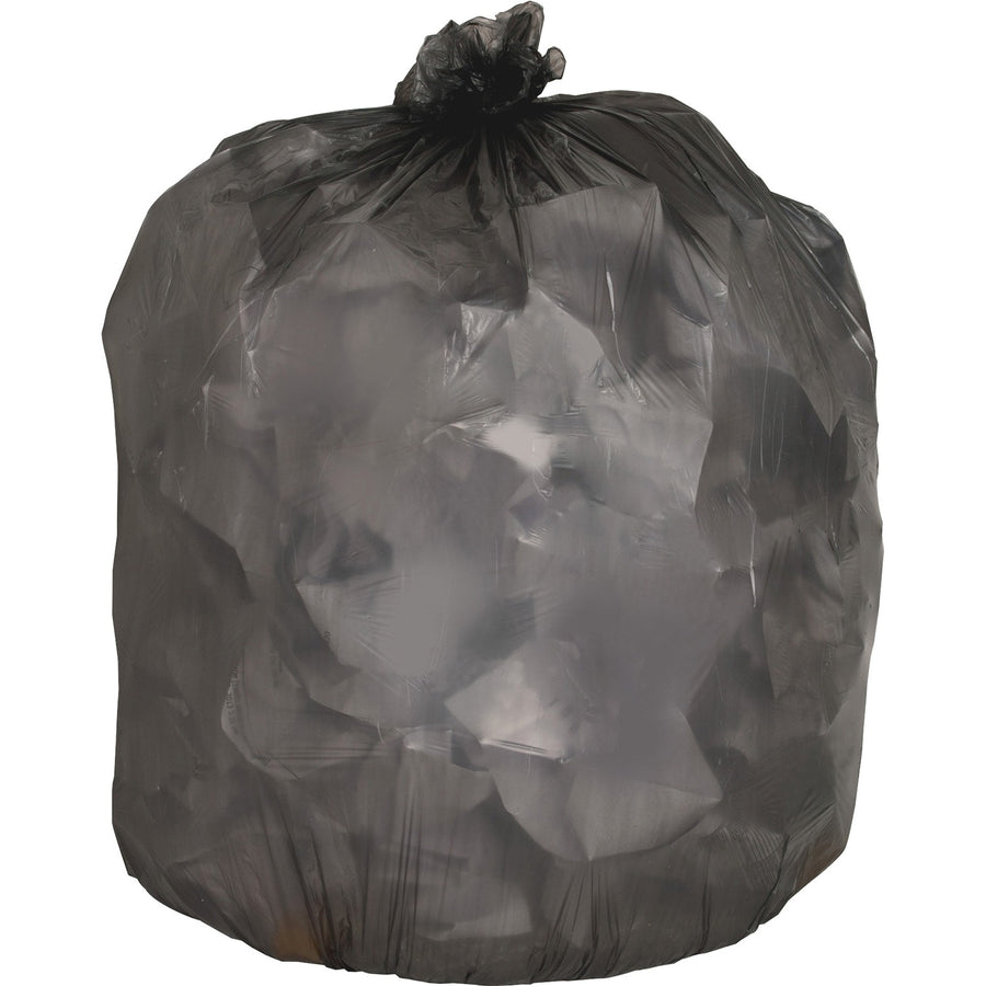Genuine Joe Economy Linear Low-Density Can Liners, Black, 10 gal, Perforated, 1000 / Carton, GJO70417