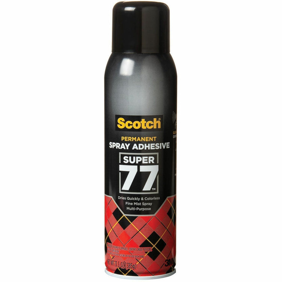 Scotch Super 77 Multipurpose Spray Adhesive, Black, Wrinkle-free, MMM77L