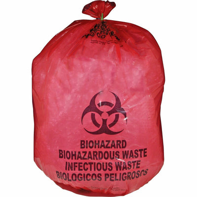 Medical Action Medegen MHMS Red Biohazard Infectious Waste Bags, 50 / Box, MHMMDRB142755