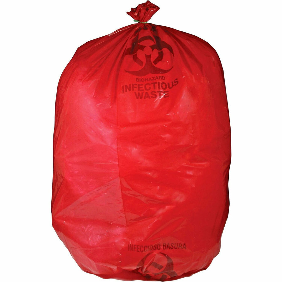 Medegen MHMS Red Biohazard Infectious Waste Bags, 33 gal, Disposable, 50 / Box, MHMRIWB142143