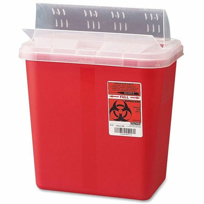 Covidien Sharps Medical Waste Container, Red, 2 gal, CVDS2GH100651