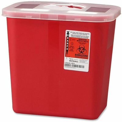 Covidien Sharps Rotor Lid Container, Red, 2 gal, CVDSRRO100970