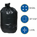 Genuine Joe Heavy-Duty Trash Can Liners, Black, 1 Carton, GJO01535