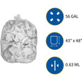 Genuine Joe High-density Can Liners, Clear, 10 / Carton, GJO01760
