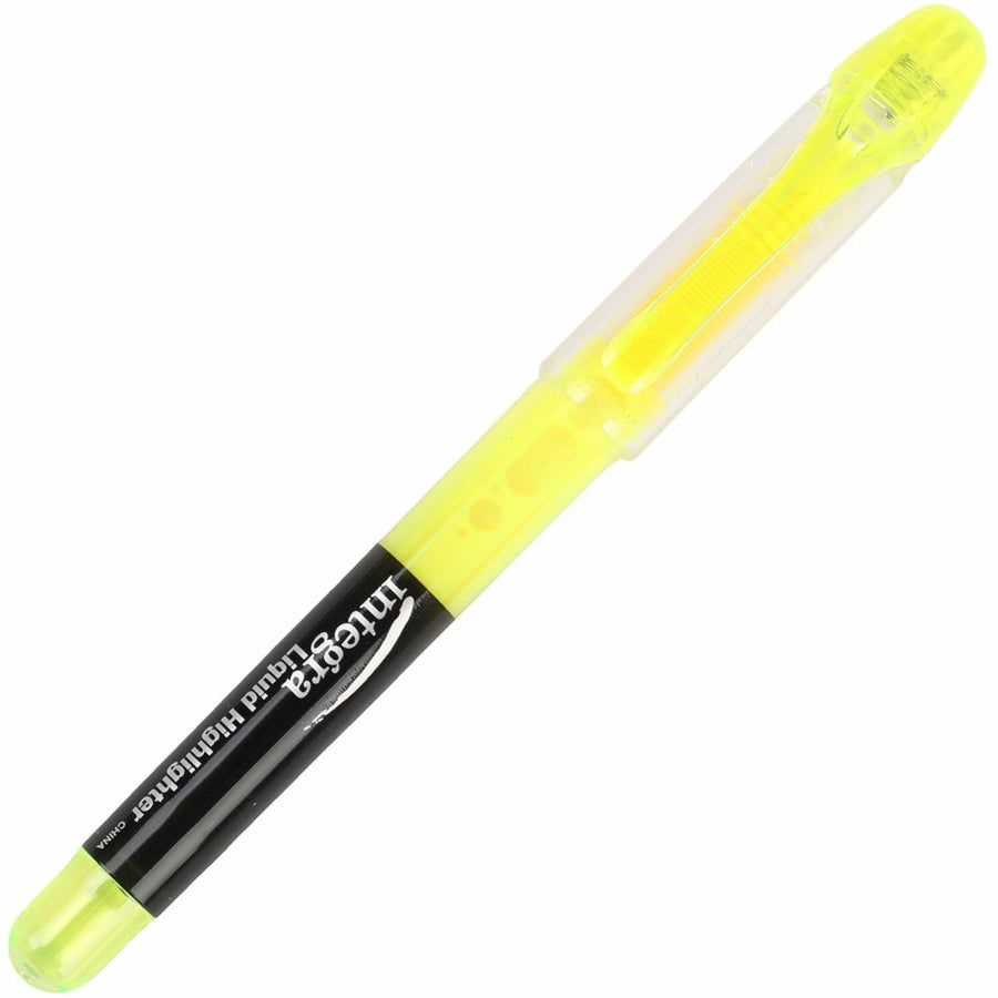 Integra Liquid Highlighters, Yellow, Visible Ink Supply, 1 Dozen, ITA30006