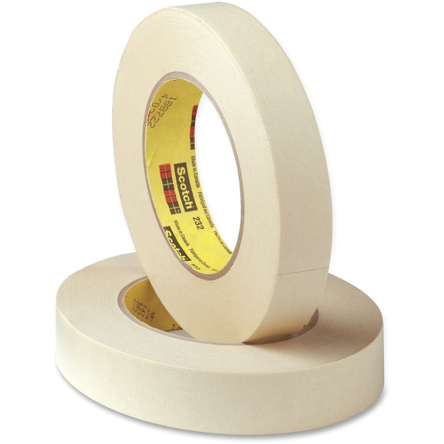 Scotch 232 High-performance Masking Tape, Tan, 1", 60 yd, 1 Roll, MMM232-1