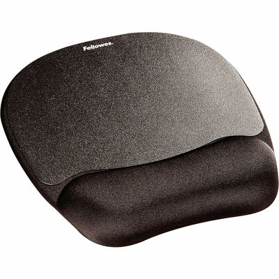 Fellowes Memory Foam Mouse Pad/Wrist Rest, Black, FEL9176501