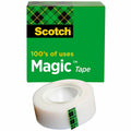 3M Scotch 3/4"W Magic Tape, Clear, 1 Roll, MMM8101K
