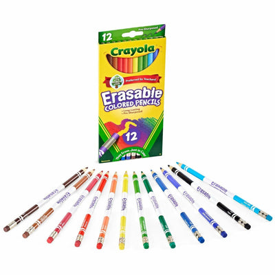Crayola Erasable Colored Pencils, 12 / Set, CYO684412
