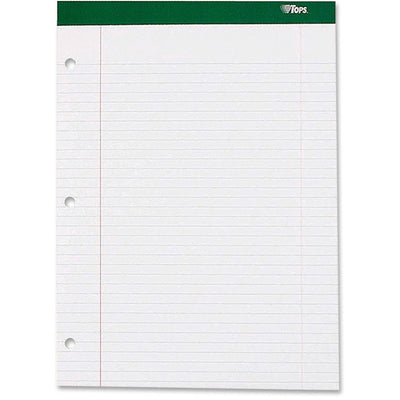TOPS Double Docket Writing Tablet - Letter, 8 1/2" x 11 3/4", 1 / Pad, TOP63379