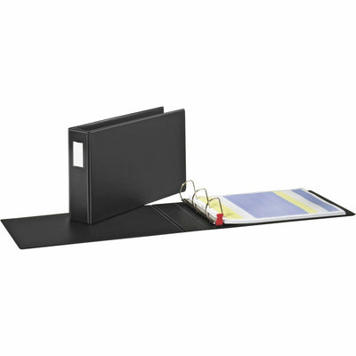 TOPS Cardinal Premier EasyOpen Locking Slant-D Tabloid Binder, Black, 11" Width x 17" Length, CRD12142
