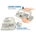 Carl Heavy-duty 3-Hole Punch with Tray, Silver, CUI63040
