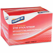 Genuine Joe 5-1/2" Plastic Stir Stick/Straws, 1 Box