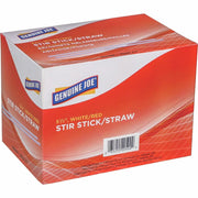 Genuine Joe 5-1/2" Plastic Stir Stick/Straws, 1 Box