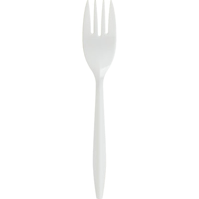 Genuine Joe Medium-weight Forks, White, 1000 / Carton, GJO20000