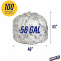 Genuine Joe Clear Trash Can Liners, 1 Carton, GJO01016