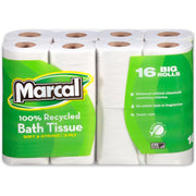 Marcal 100% Recycled Soft/Strong Bath Tissue, 1 Carton