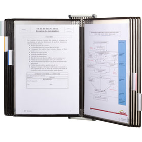 Tarifold Wall-Mountable Antimicrobial Reference Display Unit, Black, TFIWA271