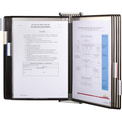 Djois by Tarifold Wall-Mountable Antimicrobial Reference Display Unit, Black, Metal, TFIWA271