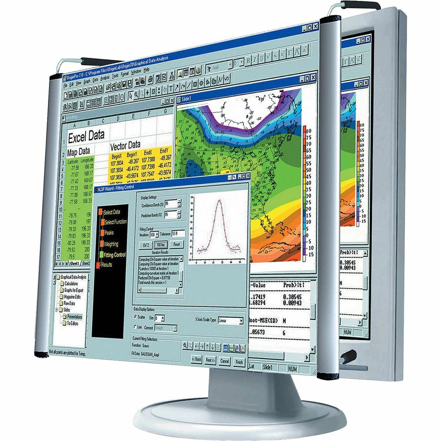 Kantek MaxView Monitor Magnifier, 14" x 7", Silver, Acrylic, KTKMAG19L