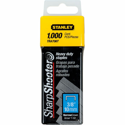 Stanley Black & Decker Bostitch SharpShooter Heavy-Duty 3/8" Staples, Steel Gray, 1000 / Box — view 1
