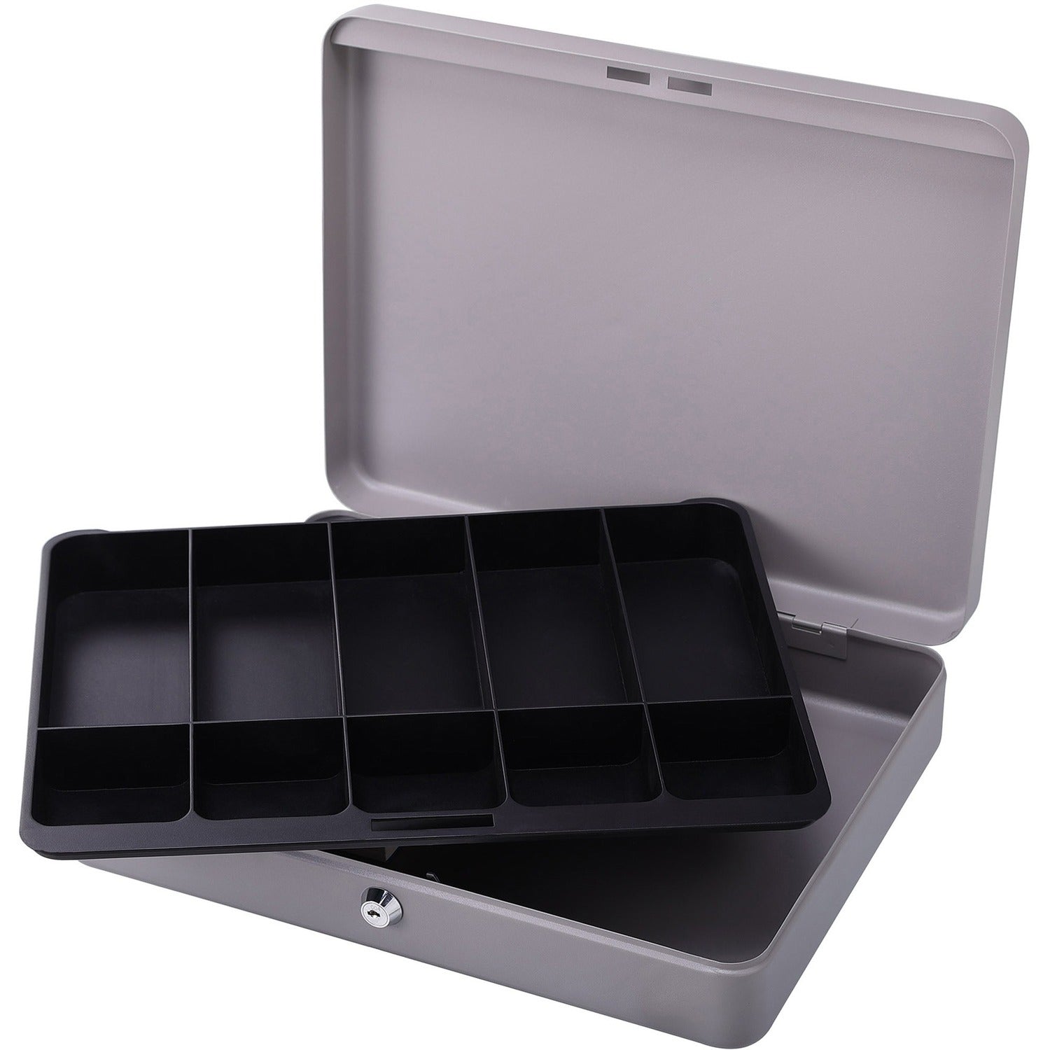 Sparco All-Steel Locking Cash Box with Tray, 1 Each