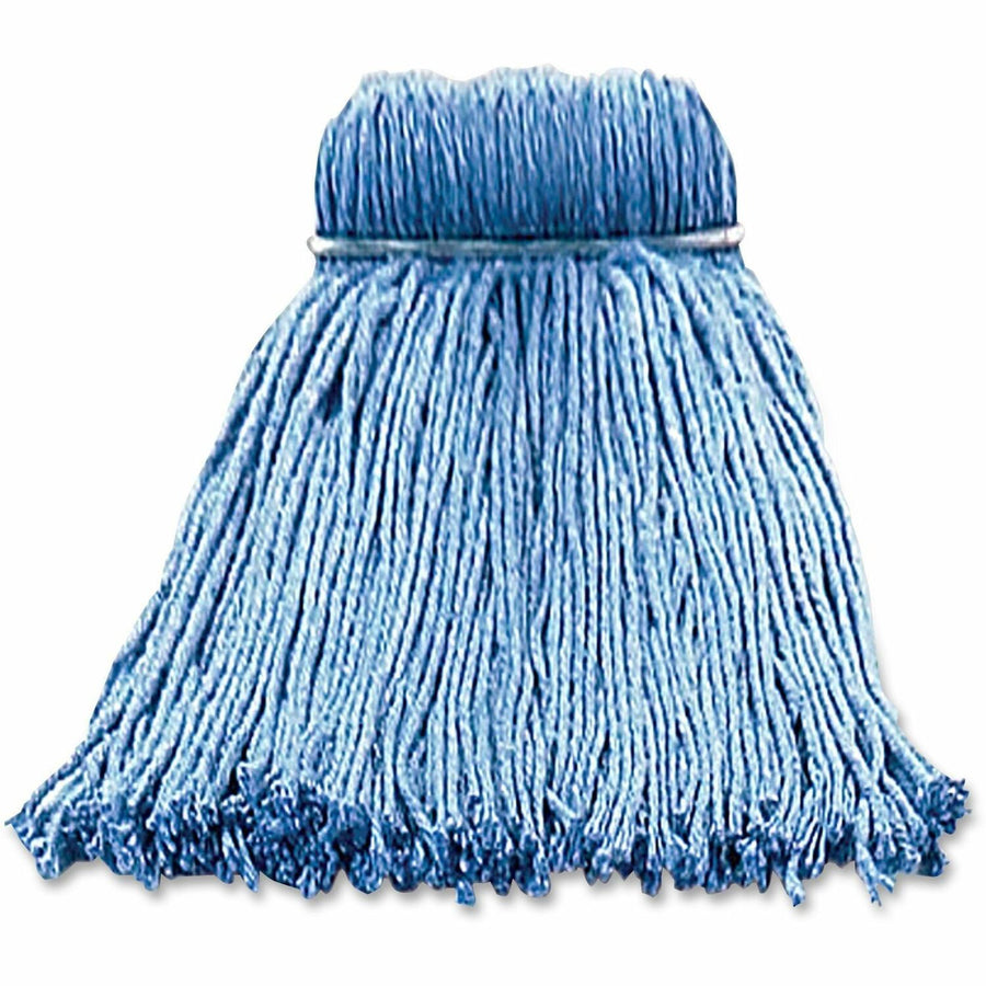 Layflat Screw-type Cut-end Wet Mop Head, Blue, Yarn, IMP26116