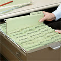Smead FasTab 1/3 Tab Cut Letter Recycled Hanging Folder, Moss, 8 1/2" Width x 11" Length, 20 / Box, SMD64082