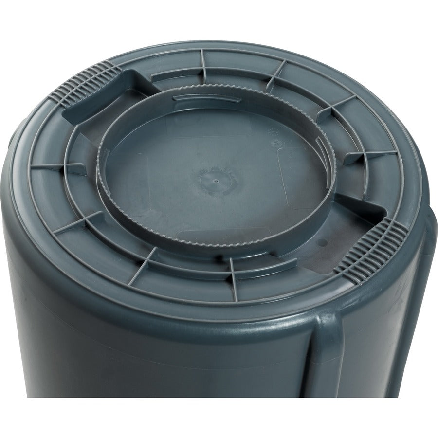 Rubbermaid Commercial Brute 44-Gallon Vented Utility Container, Gray, Plastic, RCP264360GY