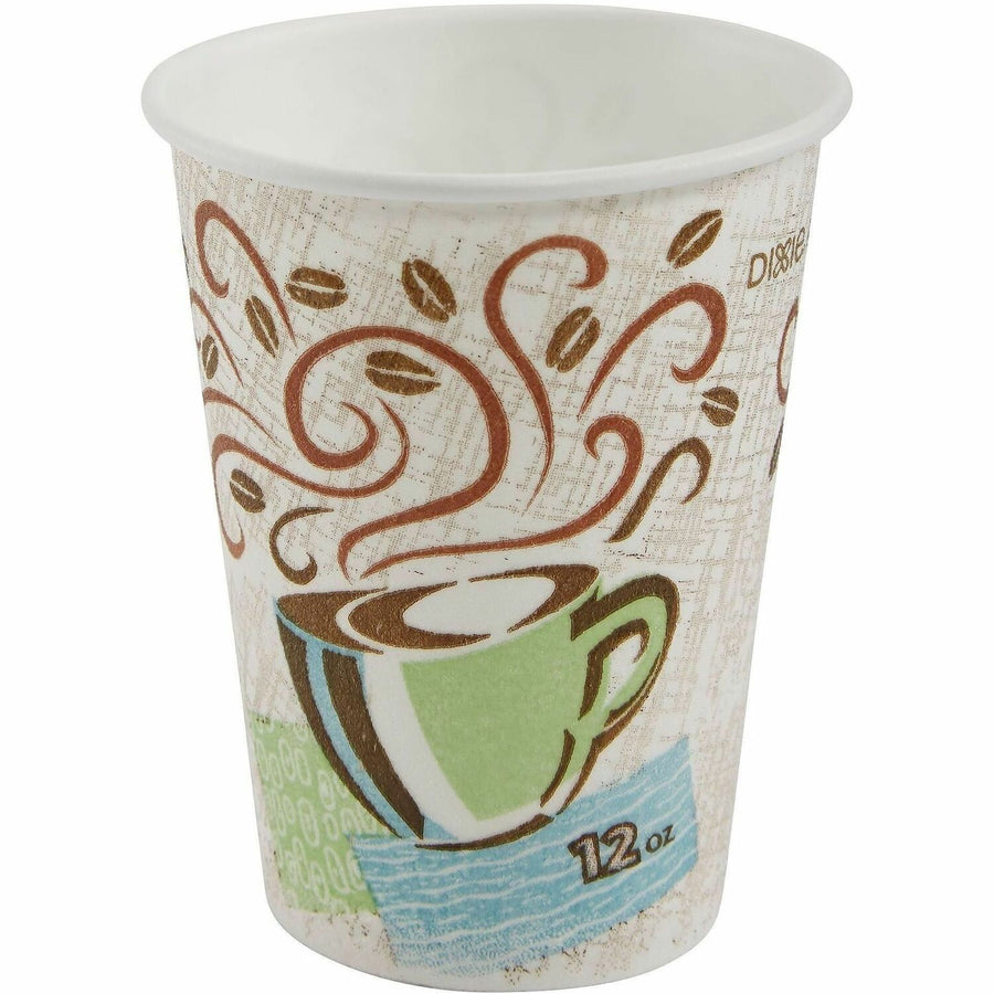 Dixie PerfecTouch 12 oz Insulated Paper Hot Coffee Cups by GP Pro, Coffee Haze, 12 fl oz, 20 / Carton, DXE5342DXCT