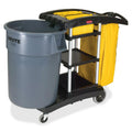 Rubbermaid Commercial High Capacity Cleaning Cart, Black, RCP9T7200BK