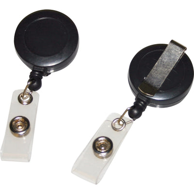 Fellowes Belt Clip Retractable ID Holder, Black, 1 Box, FEL52054