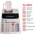 Sharp EL1801V Serial Printer Calculator, Off White, SHREL1801V
