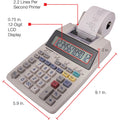 Sharp Calculators EL-1750V Printing Calculator, Light Gray, SHREL1750V