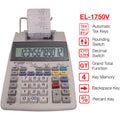 Sharp Calculators EL-1750V Printing Calculator, Light Gray, SHREL1750V