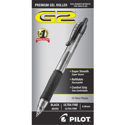 Pilot G2 Premium Gel Ink Retractable Pens, 1 Dozen, PIL31277