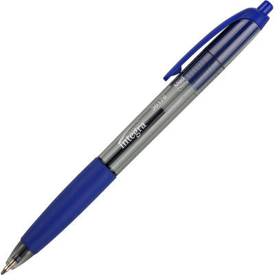 Integra Rubber Grip Retractable Pens, 1 Dozen, ITA36176