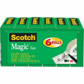 3M Scotch 3/4"W Magic Tape, Clear, 1 Pack, MMM810-6PK