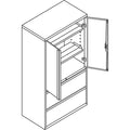 The HON HON 800 Series Wide Lateral File with Storage Cabinet - 2-Drawer, Black, HON885LSP