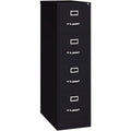Lorell Fortress Series 26-1/2" Commercial-Grade Vertical File Cabinet, Black, LLR60191