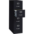 Lorell Fortress Series 26-1/2" Commercial-Grade Vertical File Cabinet, Black, LLR60191