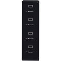 Lorell Fortress Series 26-1/2" Commercial-Grade Vertical File Cabinet, Black, LLR60191