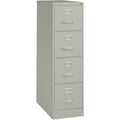 Lorell Fortress Series 26-1/2" Commercial-Grade Vertical File Cabinet, Light Gray, LLR60192