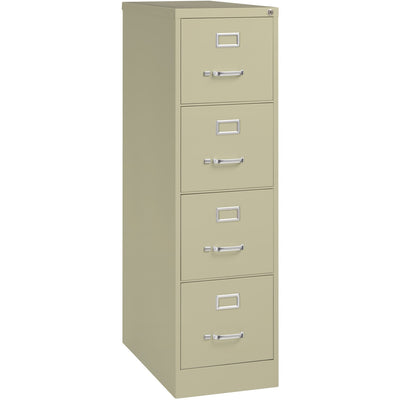 Lorell Fortress Series 26-1/2" Commercial-Grade Vertical File Cabinet, Putty, LLR60193