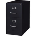 Lorell Fortress Series 26-1/2" Commercial-Grade Vertical File Cabinet, Black, LLR60194